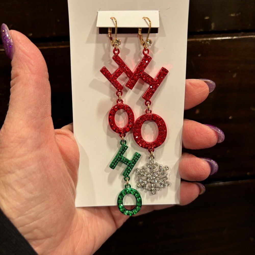 Betsey Johnson HO HO HO Esrrings